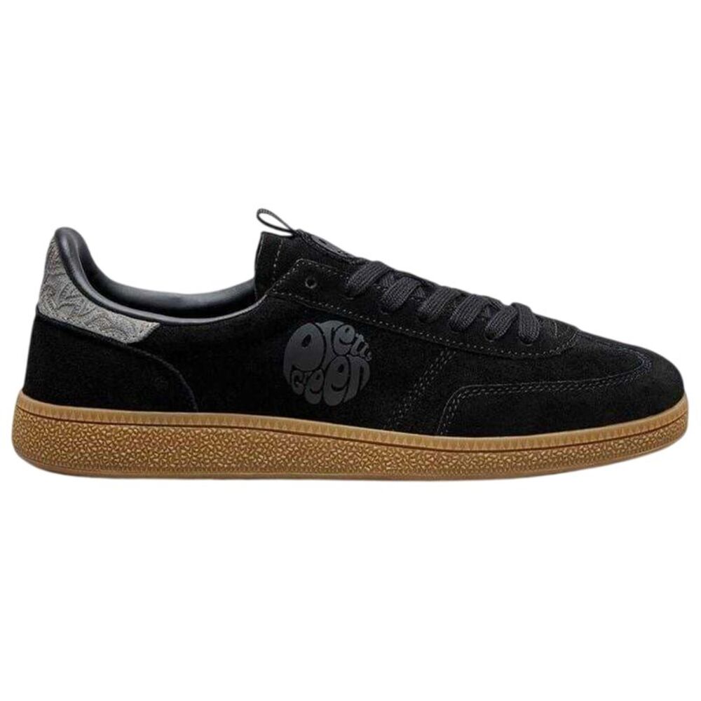 Pretty Green Mens Suede Sneakers / Black/Gum